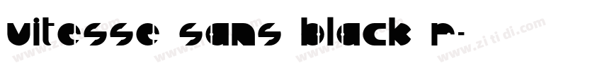 Vitesse Sans Black R字体转换